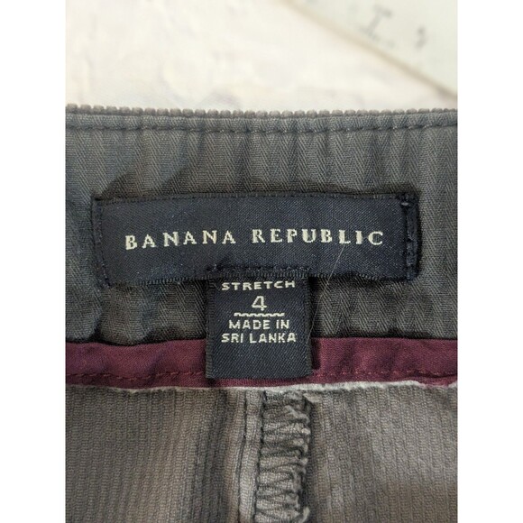 Banana Republic Gray Corduroy Mini Skirt Size 4 With Pockets - Picture 4 of 7